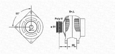 MAGNETI MARELLI 943355194010 -  Генератор